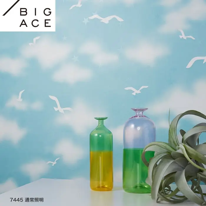 壁紙 のり付き シンコール BIGACE 蓄光 巾92.5cm BA7445【掲載品番】BA7445