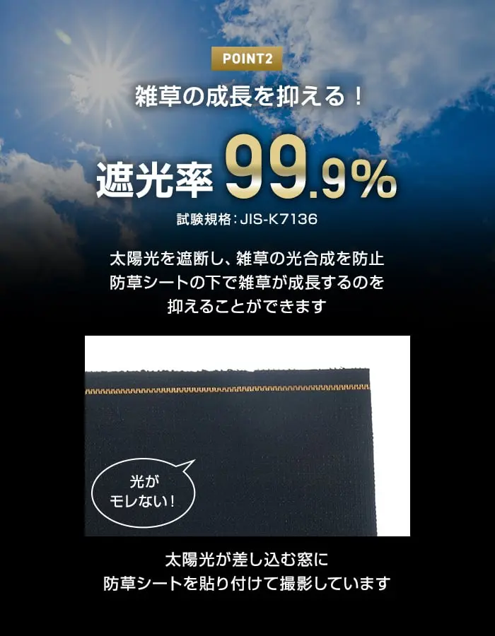 遮光率 99.9%