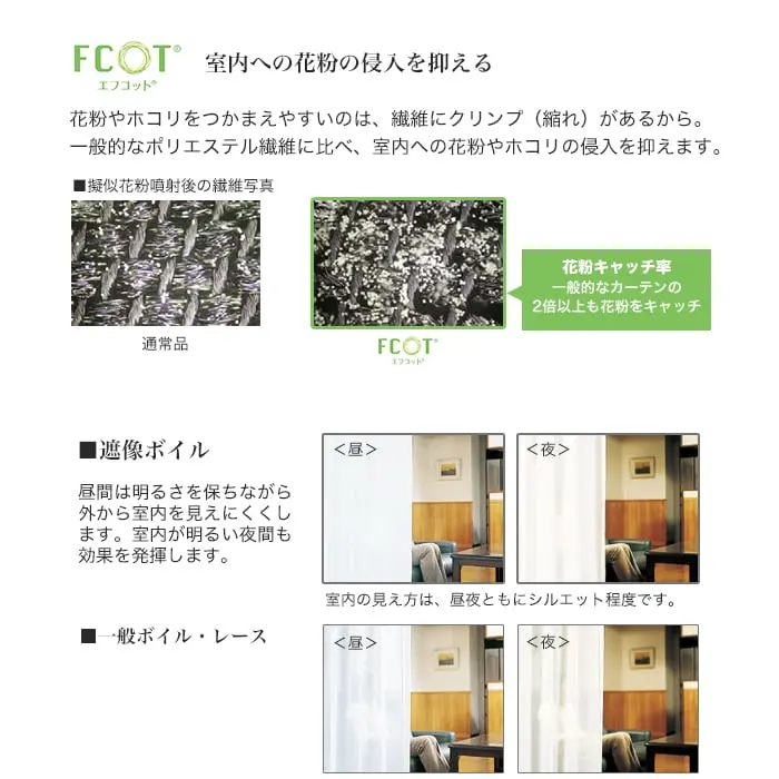 室内への花粉の侵入を抑える