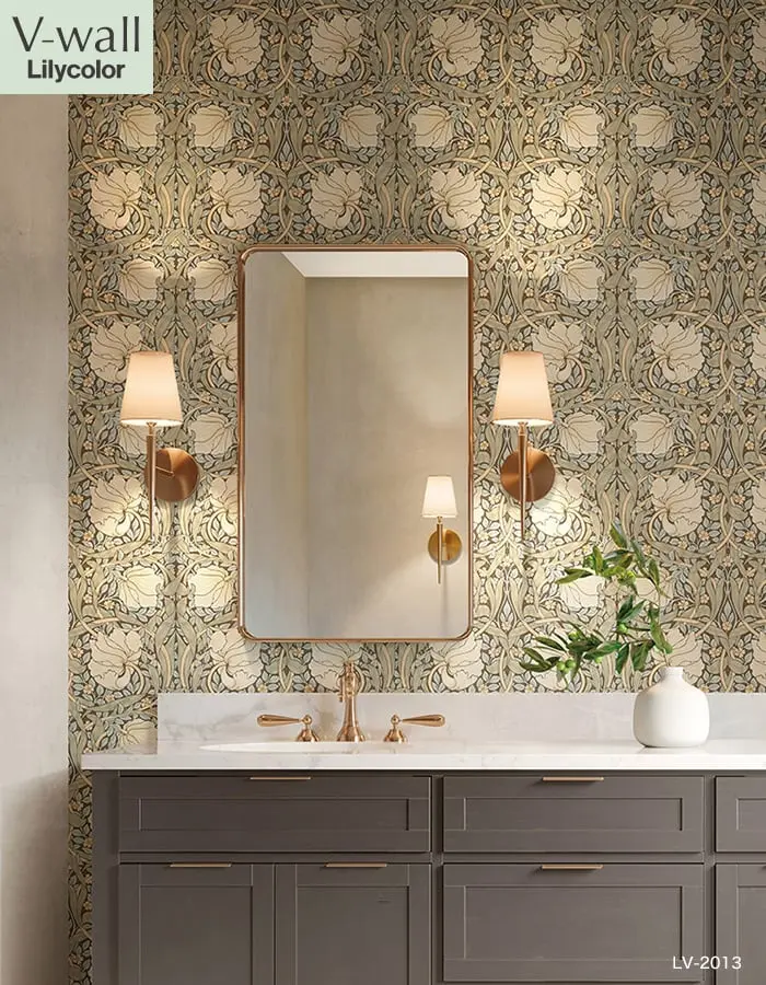 壁紙 のり無し リリカラ V-wall V&A Pimpernel 巾92cm【掲載品番】LV-2013
