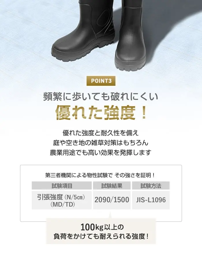 優れた強度!