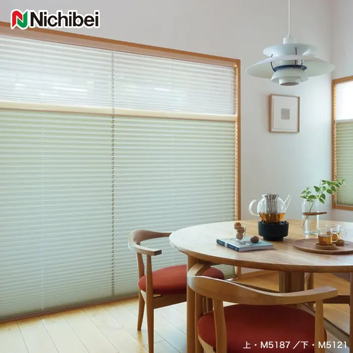 プリーツスクリーン 遮熱 制電 ニチベイ もなみ ツインスタイル シエノス遮熱【掲載品番】PS-NB-23-MT16