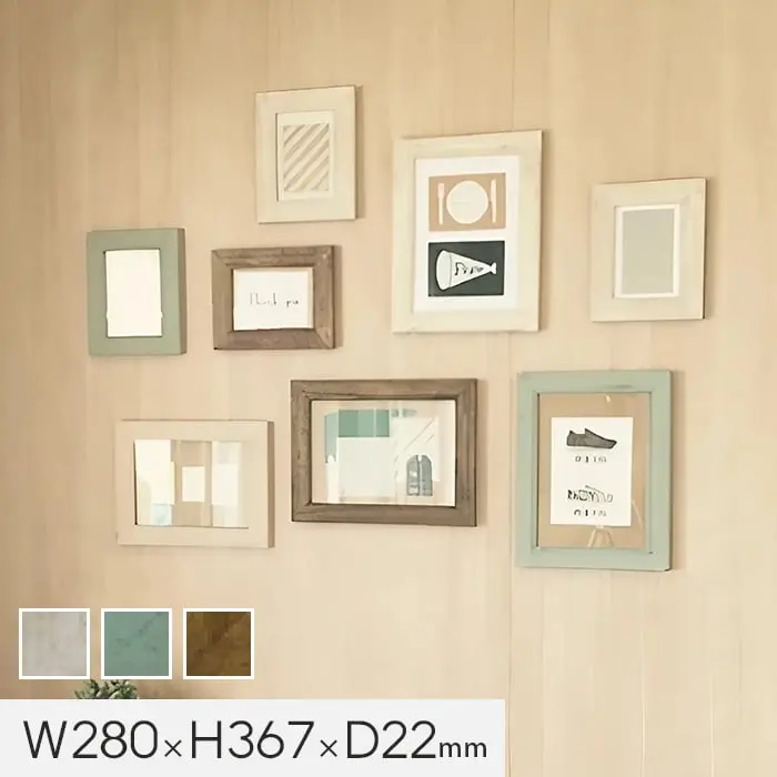 マグネットでつける家具 FRAME DECO フレームデコ (A4) W280×H367×D22【掲載品番】HDK-007W-A4 / HDK-007G-A4 / HDK-007B-A4