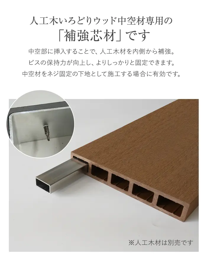 いろどりウッド 中空材専用 補強材(芯材) 200×30用【掲載品番】HOKYO-20030C