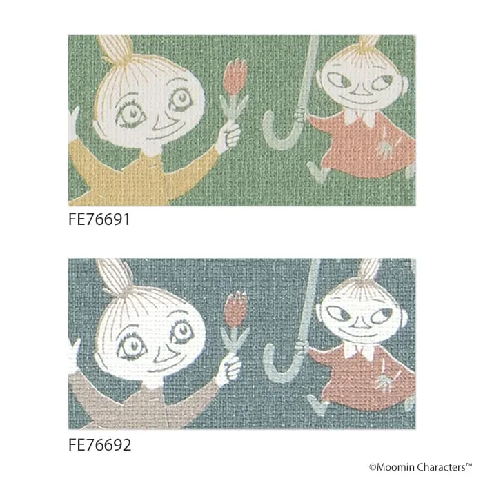 壁紙 のり無し サンゲツ FINE ムーミン PILVI 巾92.5cm 【掲載品番】FE76691 / FE76692