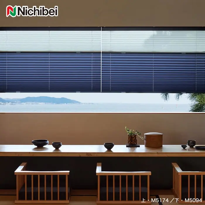 プリーツスクリーン 制電 ニチベイ もなみ ツインスタイル ヒナタ【掲載品番】PS-NB-23-MT10