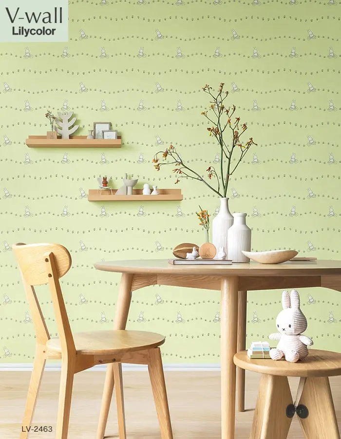 壁紙 のり付き リリカラ V-wall miffy サイクリング 巾92cm【掲載品番】LV-2463