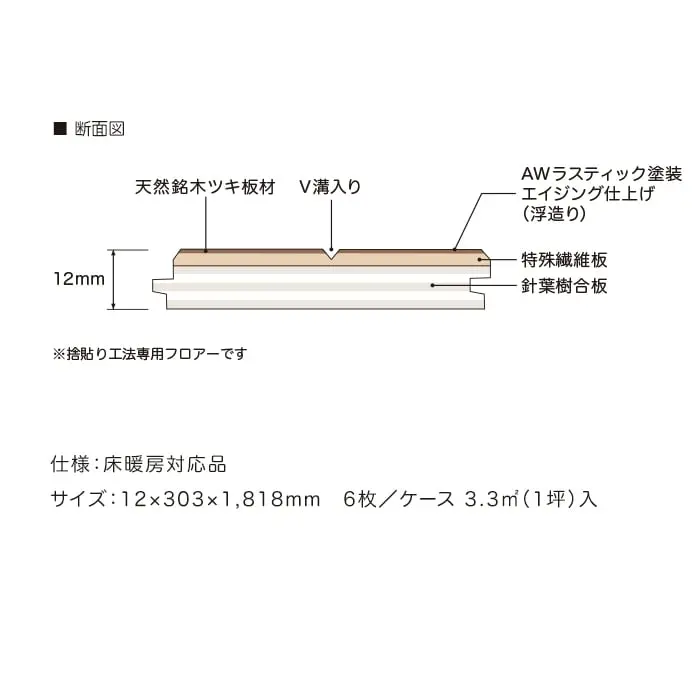 仕様:床暖房対応品