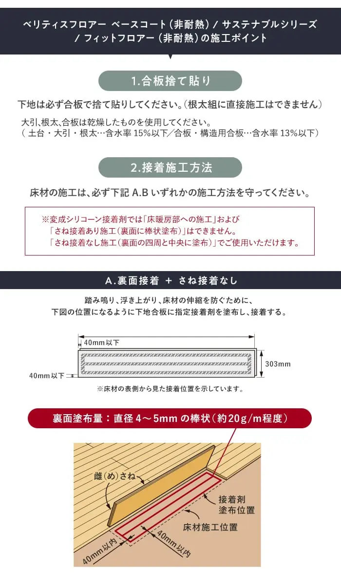 ベリティスフロア 施工のポイントA