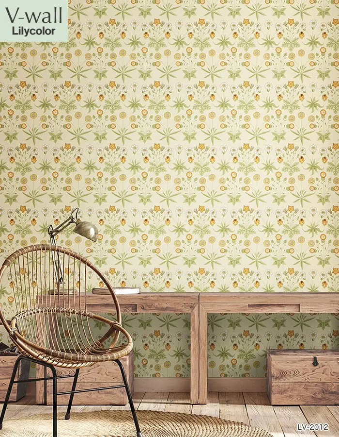 壁紙 のり付き リリカラ V-wall V&A Daisy 巾92cm【掲載品番】LV-2011 / LV-2012
