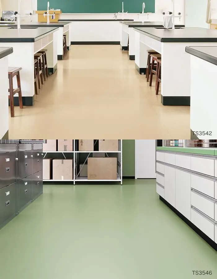 耐薬品・帯電防止・耐動荷重性ビニル床シート 東リ 耐薬スーパーKシートNW 2.0mm厚【掲載品番】TS3540 / TS3541 / TS3542 / TS3543 / TS3544 / TS3545 / TS3546 / TS3547 / TS3548