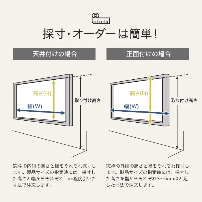 採寸・オーダーは簡単!