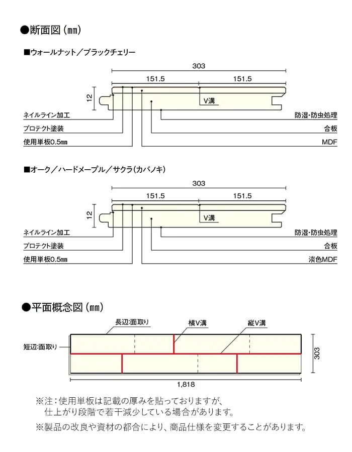 断面図(mm)
