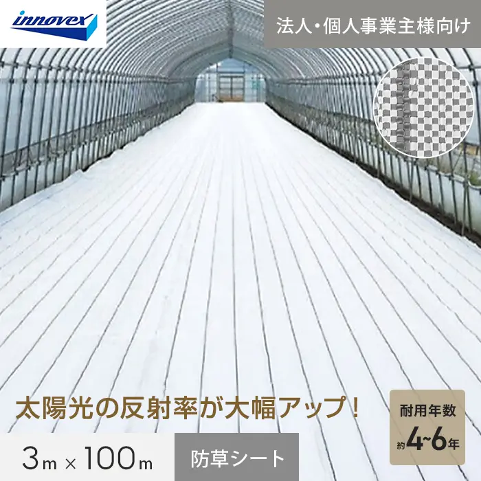 【法人・個人事業主様専用】イノベックス 防草シート ダイオグランドシート α ホワイト 1516OW 3m×100m【掲載品番】IV16OW-3-1C