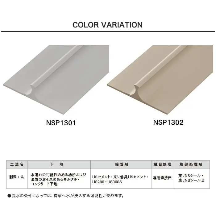 東リ エアコン室外機排水用溝材 NSセパレーン 長さ1350mm【掲載品番】NSP1301 / NSP1302