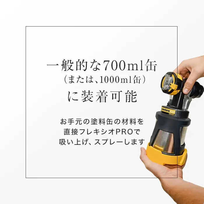 一般的な700ml缶(または、1000ml缶)に装着可能
