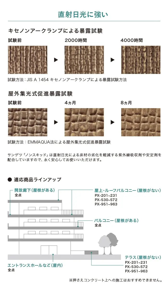 直射日光に強い