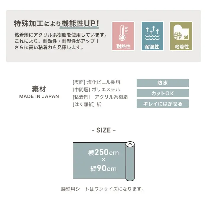 特殊加工により機能性UP!