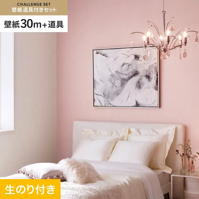 壁紙 のり付き チャレンジセット (スリット壁紙90cm巾+道具) 30m SP2586【掲載品番】SP2586