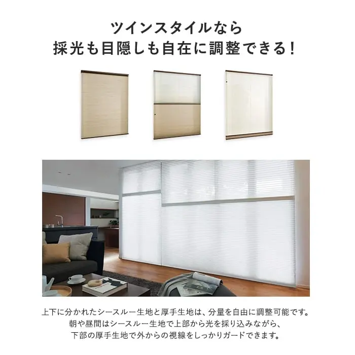 ツインスタイルなら採光も目隠しも自在に調整できる!