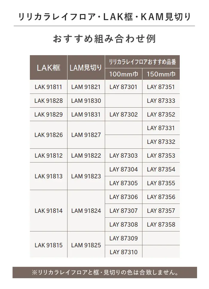 おすすめ組み合わせ例