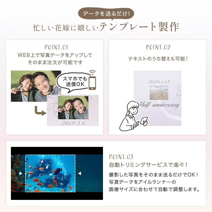 忙しい花嫁に嬉しいテンプレート製作