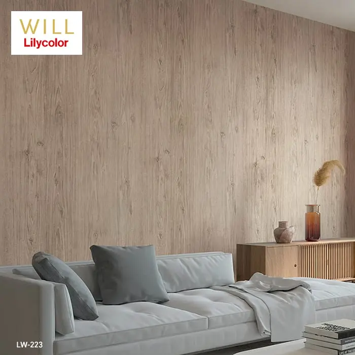 壁紙 のり付き リリカラ WILL マテリアル 木目柄 巾93cm LW-223【掲載品番】LW-223