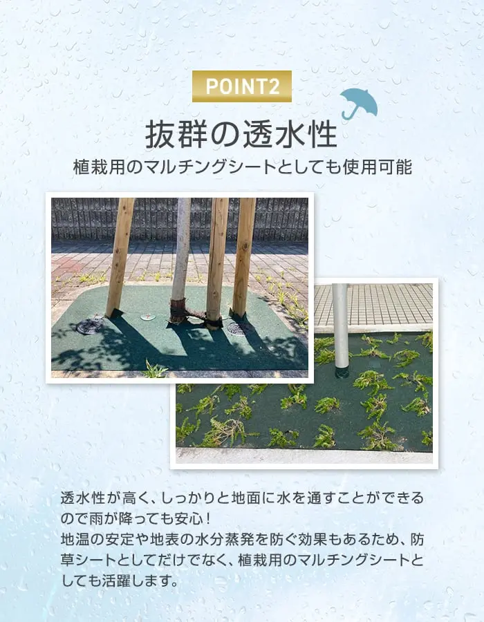 抜群の透水性