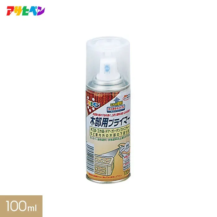 アサヒペン 木部用プライマー 100ml 透明クリア【掲載品番】AP-TSA0013-1