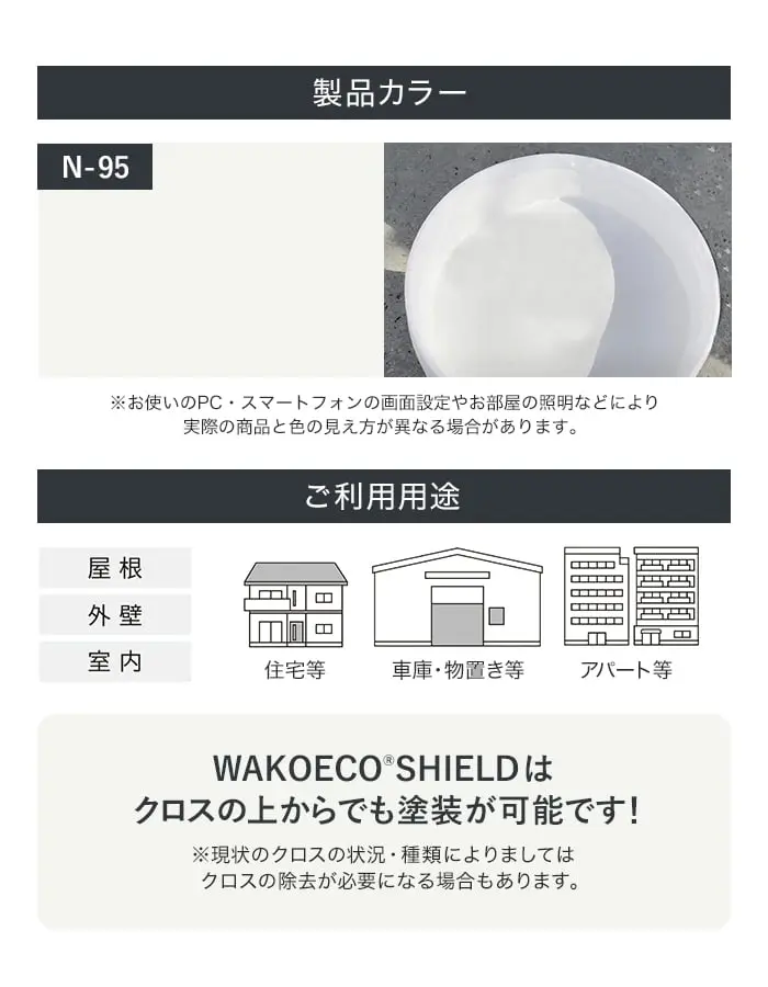 WAKOECO SHIELD はクロスの上からでも塗装が可能です!