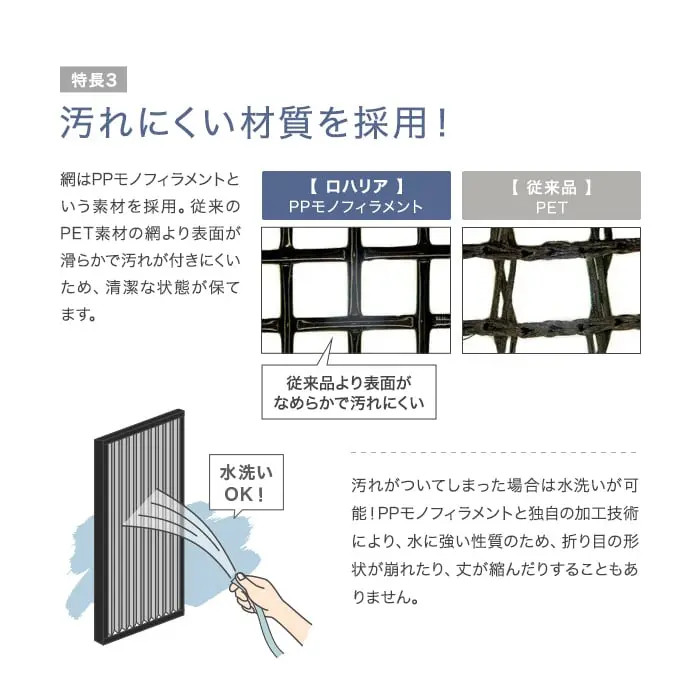 汚れにくい材質を採用!