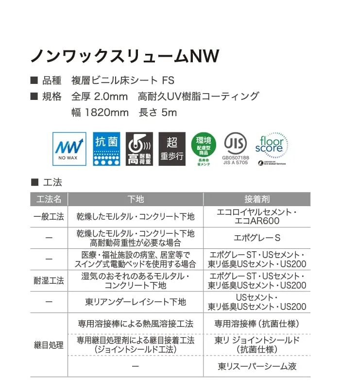 ノンワックスリュームNW