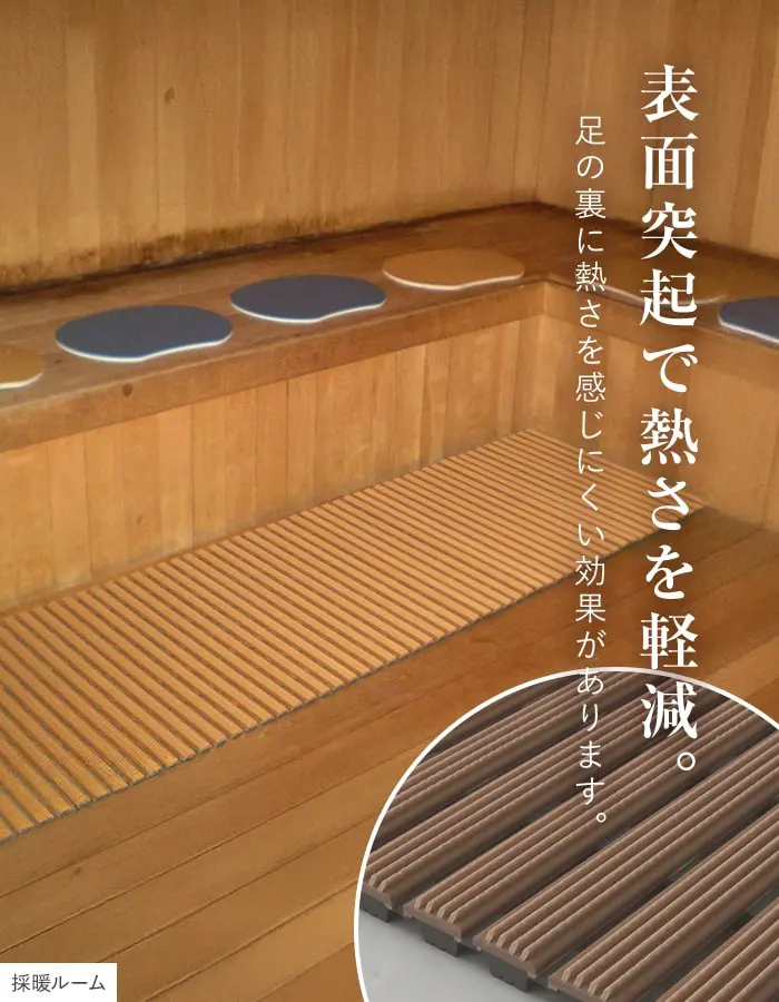 表面突起で熱さを軽減。