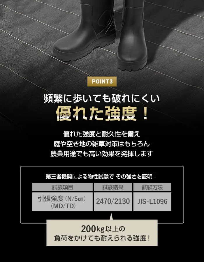 優れた強度!