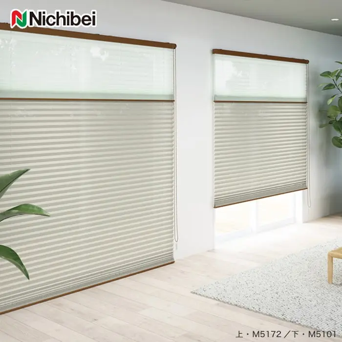 プリーツスクリーン 抗菌 抗カビ 制電 ニチベイ もなみ ツインスタイル ルオム【掲載品番】PS-NB-23-MT11