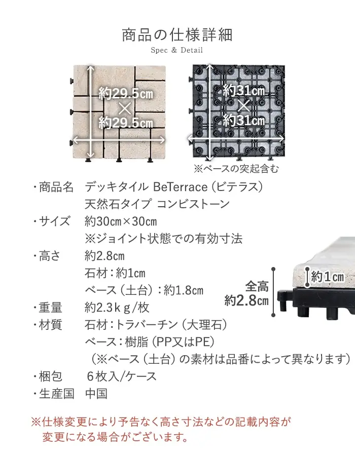 商品の仕様詳細