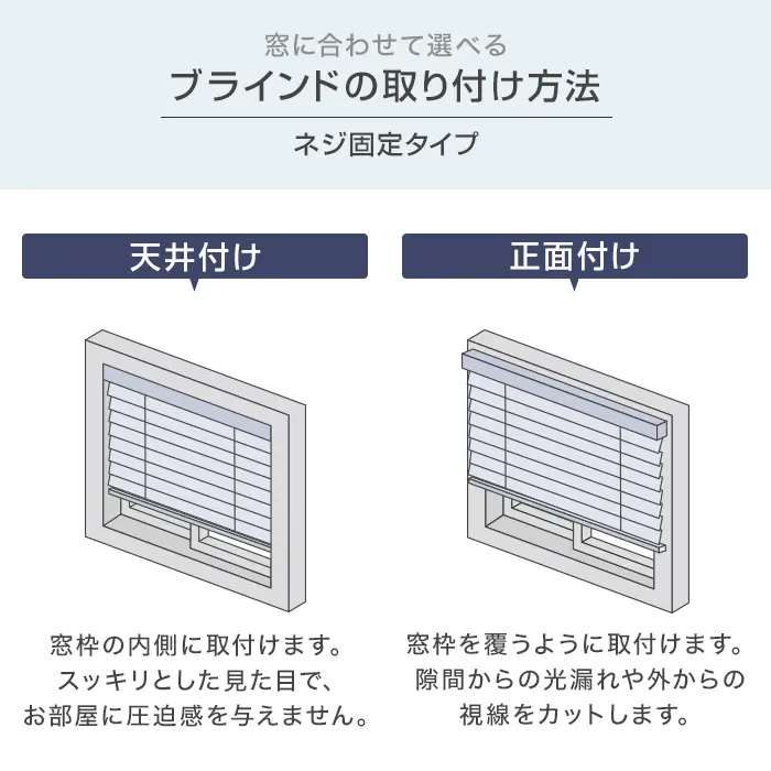 ブラインドの取り付け方法
