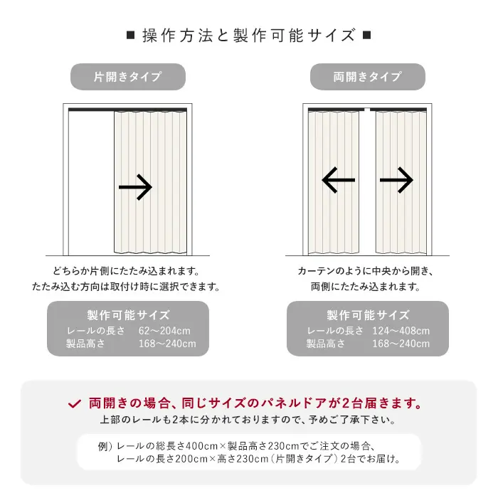 操作方法と製作可能サイズ