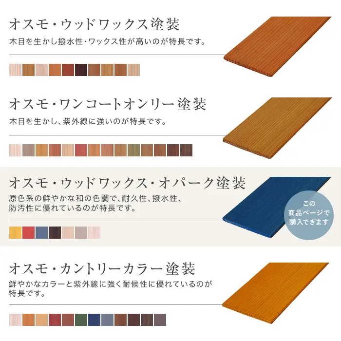 オスモ・ウッドワックス・オパーク塗装