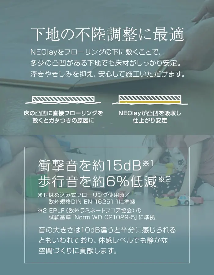 下地の不陸調整に最適