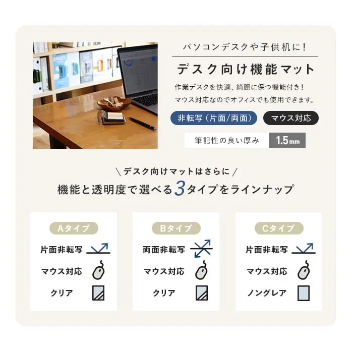 デスク向け機能マット