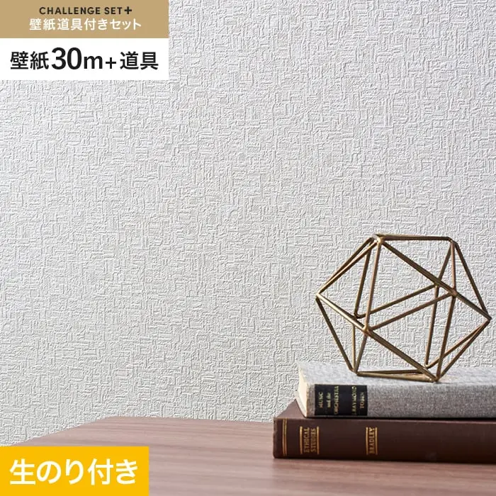 壁紙 のり付き チャレンジセットプラス (スリット壁紙90cm巾+道具) 30m BA3128~【掲載品番】BA3128