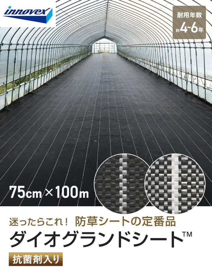 イノベックス 防草シート ダイオグランドシート 1515 0.75m×100m 4~6年【掲載品番】IV15-75-1BP / IV15-75-1SP