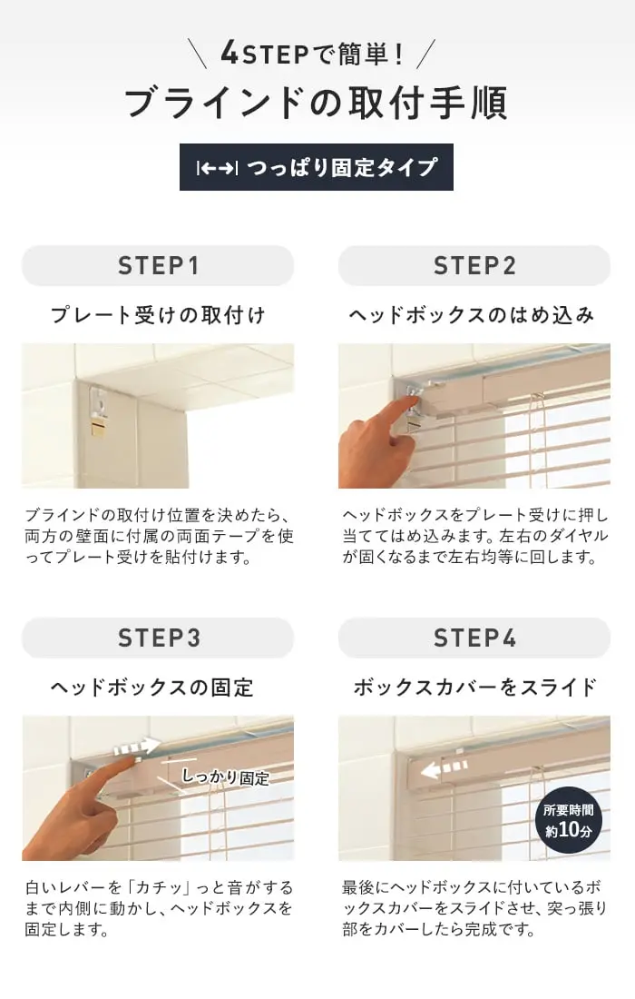 ブラインドの取付手順