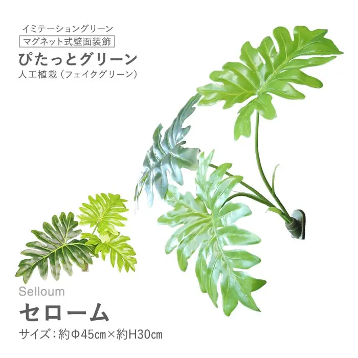 マグネット式壁面装飾 ぴたっとグリーン 人工植栽 セローム【掲載品番】PG-015