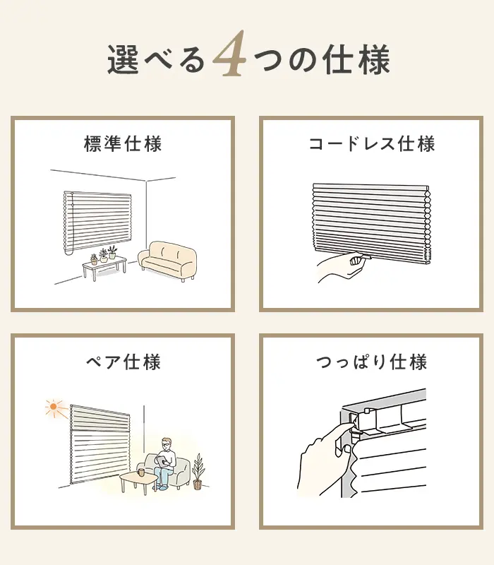 選べる4つの仕様