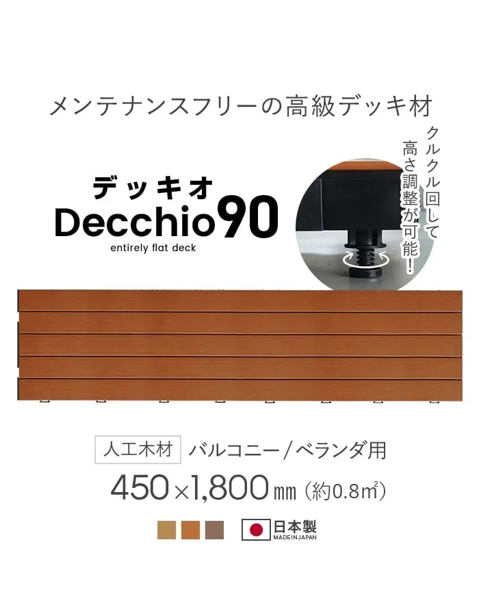メンテナンスフリーの高級デッキ材