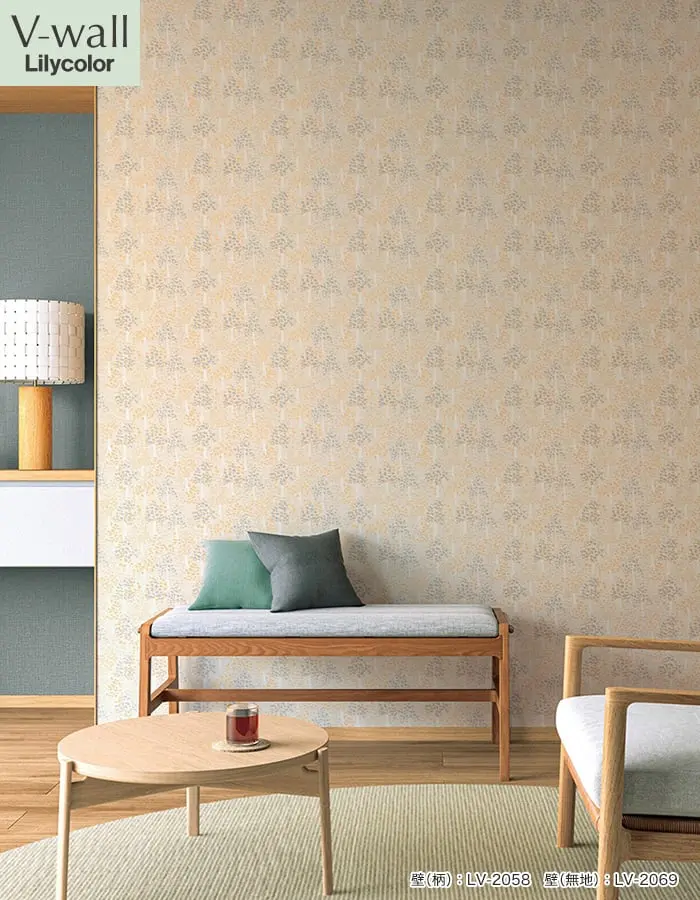壁紙 のり無し リリカラ V-wall +Flower tree 巾92.5cm【掲載品番】LV-2058 / LV-2059