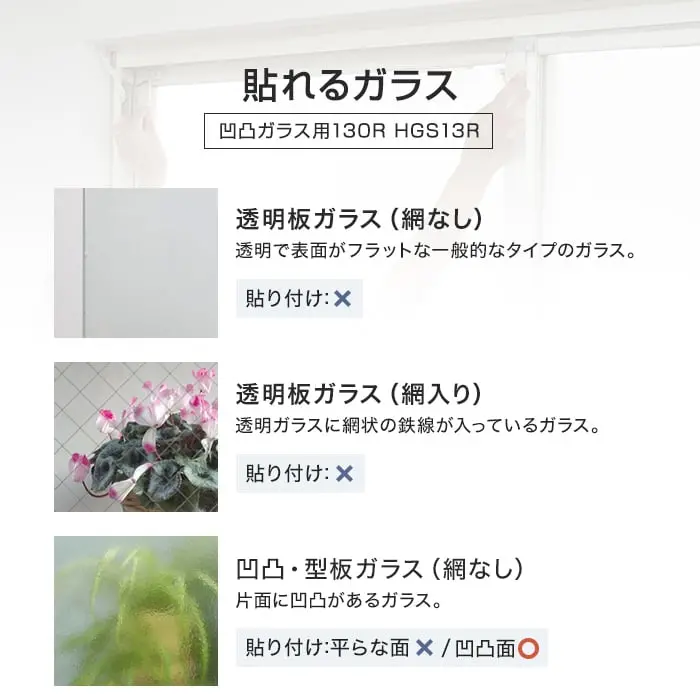 貼れるガラス