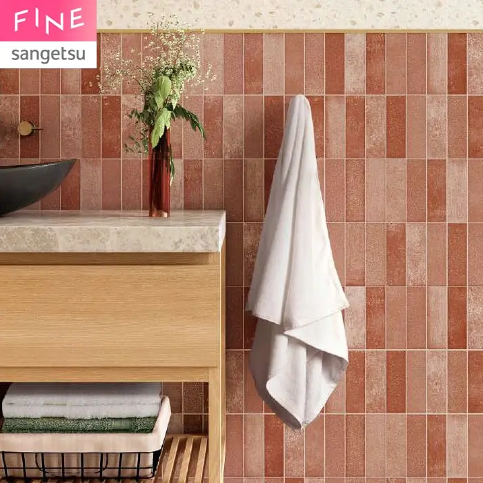 壁紙 のり付き サンゲツ FINE タイル 巾92cm FE78123~【掲載品番】FE78123 / FE78124 / FE78125